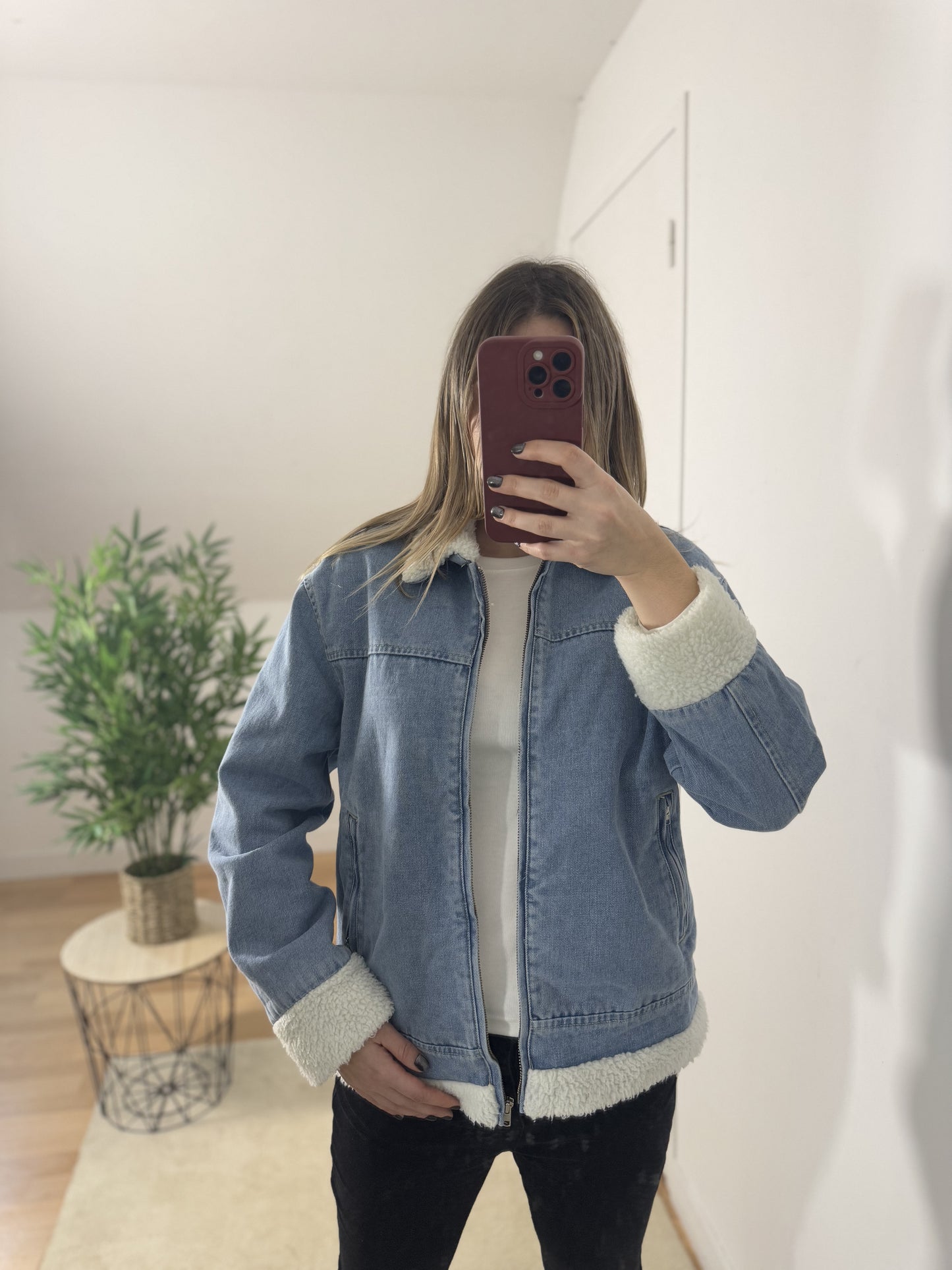 Vestes en jean fourrure